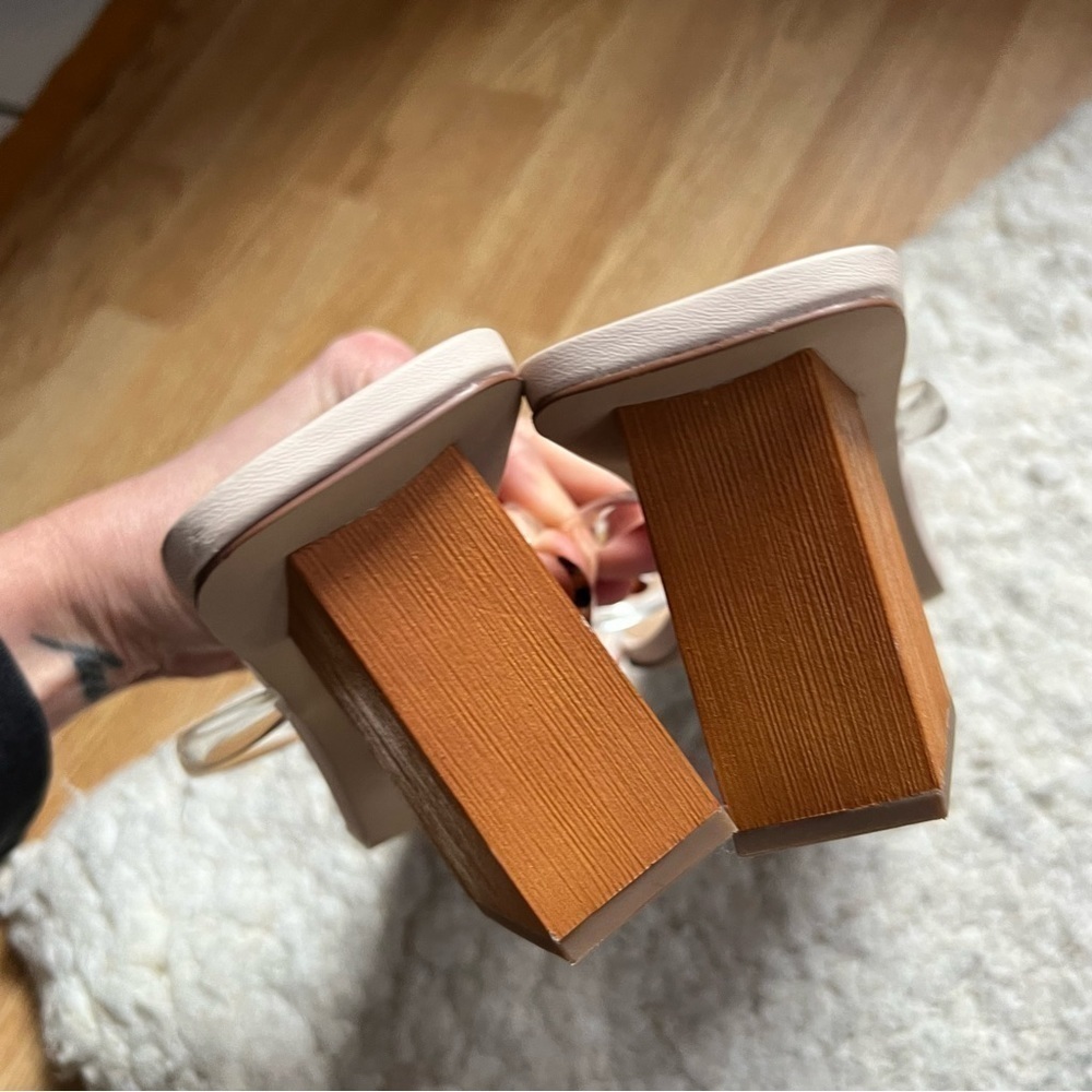 Steve Madden: Slip On See Through Strap Square He… - image 5